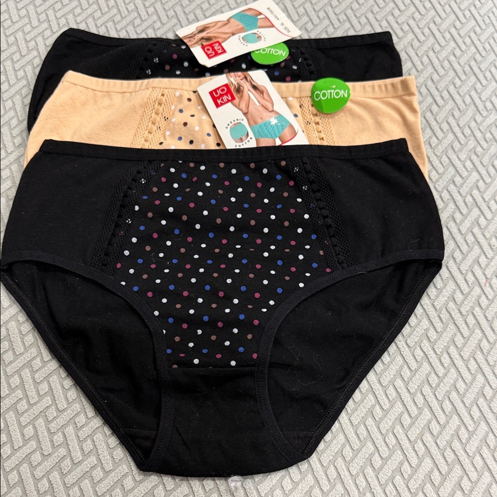 Colorful Polka Dot Women’s Underwear Set 95% Cotton size XL